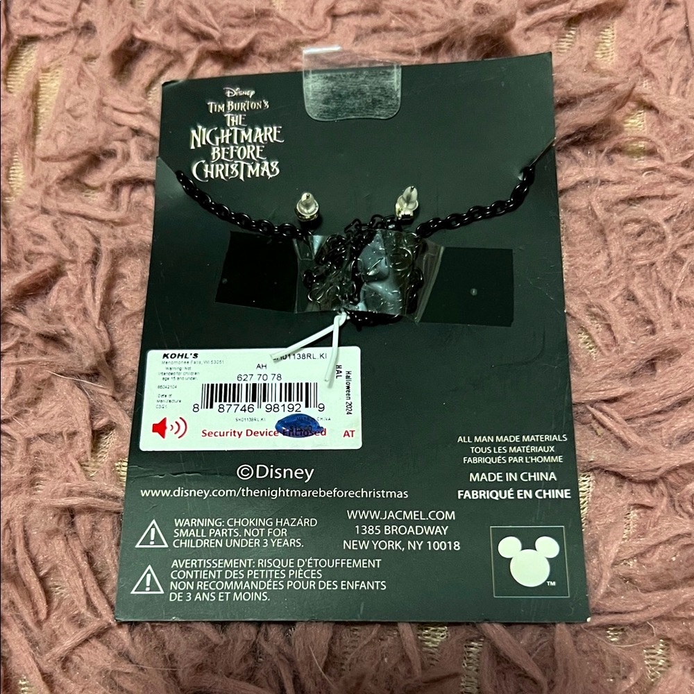 NWT Disney Tim Burton’s the nightmare before Christmas necklace and earrings set - Picture 2 of 3